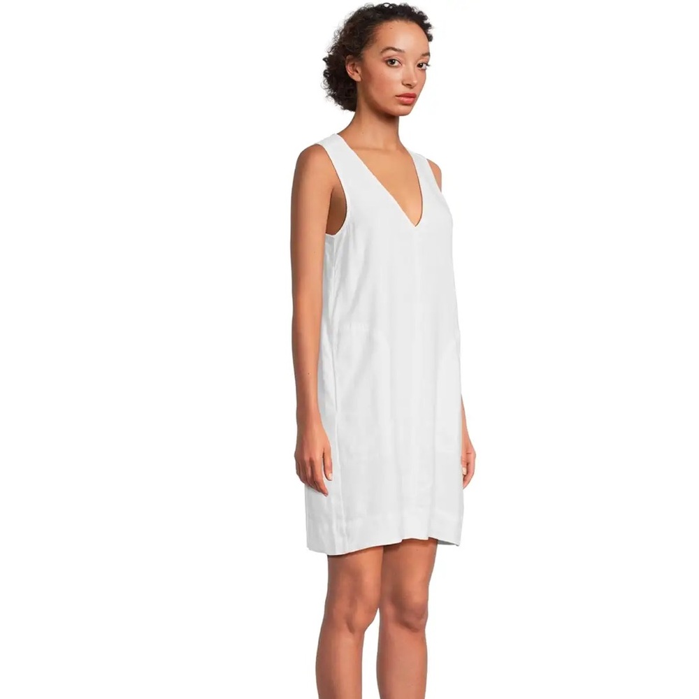 Splendid White Sleeveless V-Neck Mini Dress Dawson